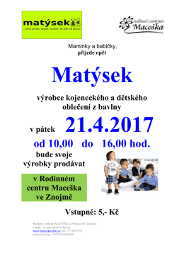 Matýsek - Rodinné centrum Maceška