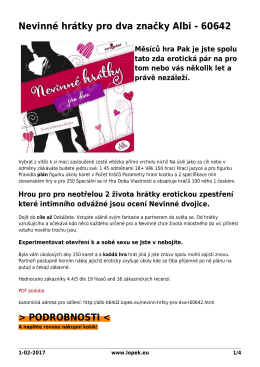 Nevinn&eacute; hr&aacute;tky pro dva značky Albi - 60642 - Chcete u&scaron;etřit