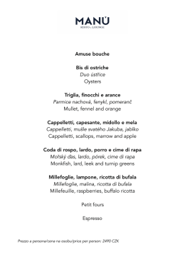 Valentýnské menu