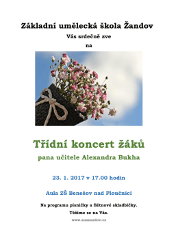 Tř&iacute;dn&iacute; koncert ž&aacute;ků