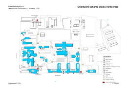 Orientační schéma - umístění budov v areálu