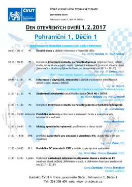 Děč&iacute;ně - ČVUT Děč&iacute;n