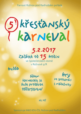 Karneval - Farnost Rožnov pod Radhoštěm