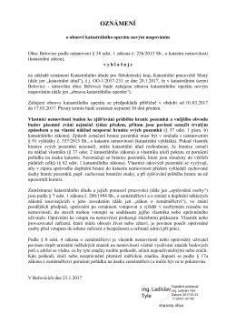 oznámení - Obec Beřovice