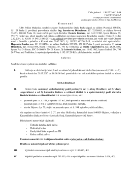 Číslo jednací: 156 EX 361/15-38 156 EJ 39/2016