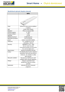 Bezdrátová skupina zásuvek s USB 494, kB