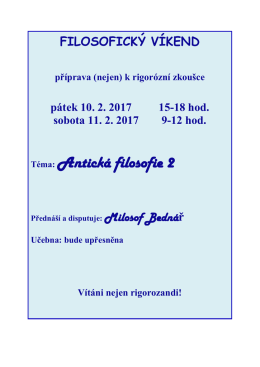 Téma: Antická filosofie 2