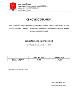 Stočn&eacute; - Obec Ludgeřovice