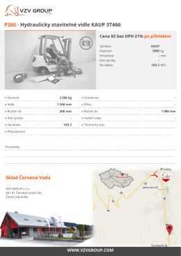 P266 - Hydraulicky staviteln&eacute; vidle KAUP 3T466