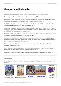 Geografie n&aacute;boženstv&iacute;