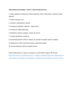 N&iacute;zkouhl&iacute;kov&eacute; technologie &ndash; V&yacute;zva II - Obecn&aacute;