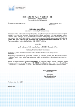 KAPLANOVÁ Zdenka - Ministerstvo vnitra