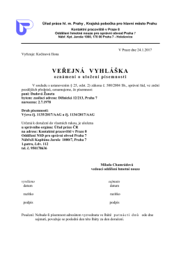 veřejná vyhláška