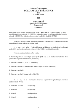 244. usnesení - Poslanecká sněmovna