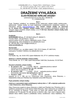 dražební vyhláška elektronické veřejné dražby