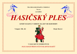 Pozv&aacute;nka na Hasičsk&yacute; ples