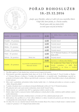 18.-25.12.2016 - Římskokatolická farnost Mořkov
