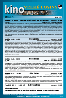 Program Kina Velk&eacute; Losiny 02/2017