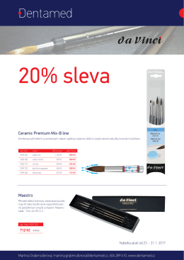 20% sleva na štětce da Vinci