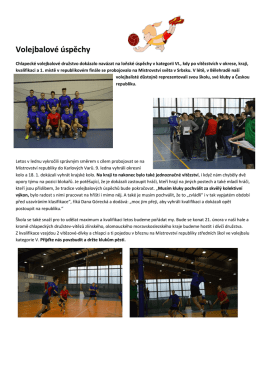 Volejbalov&eacute; &uacute;spěchy