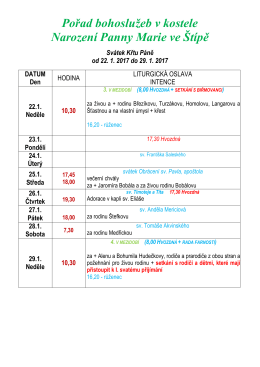 Od 22. do 29. ledna 2017