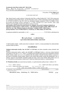 D r a ž e b n &iacute; v y h l &aacute; &scaron; k u