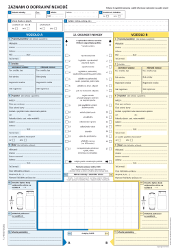 Z&aacute;znam o dopravn&iacute; nehodě
