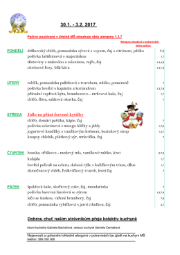 jídelníček na příští týden (od 30.01.2017)