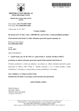 Nosek Luk&aacute;&scaron;, nar. 02. 08. 1991 - veřejn&aacute; vyhl&aacute;&scaron;ka ze dne