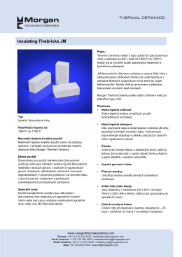 Insulating Firebricks JM - Morgan Thermal Ceramics