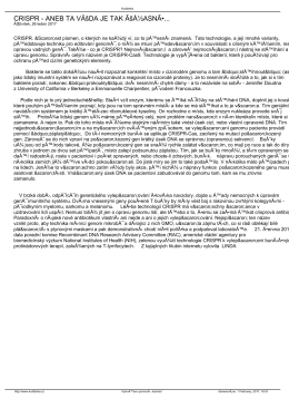 CRISPR - ANEB TA V&Auml;&scaron;DA JE TAK &Atilde;&scaron;&Aring;&frac12;ASN&Atilde;