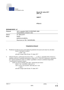 5485/17 jh/jhu 1 DPG Nelegislativní činnosti l1. Předložení návrhů