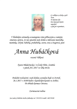 Anna Hub&aacute;čkov&aacute;