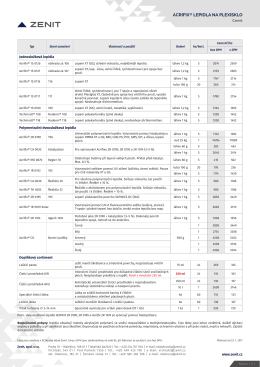 Cen&iacute;k Acrifix lepidla na plexisklo