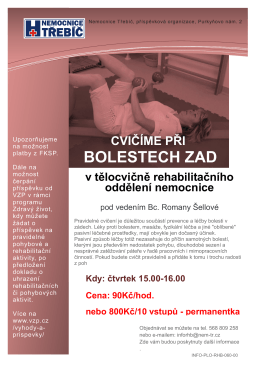 cvičen&iacute; bolest zad