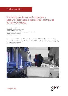 Voestalpine Automotive Components: absolutní přesnost od