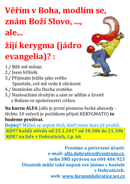 Věřím v Boha, modlím se, znám Boží Slovo