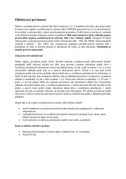 Ohlašovací povinnost