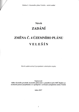 Změna č. 4 územního plánu Velešín