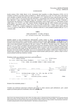 Č&iacute;slo jednac&iacute;: 124 EX 11772/15-92 Č&iacute;slo opr - E