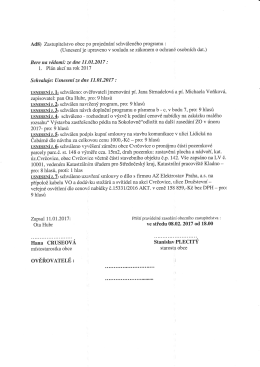 Usnesení ZO dne 11.1.2017