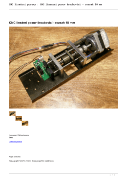 CNC lineární posuv šroubovicí - rozsah 18 mm