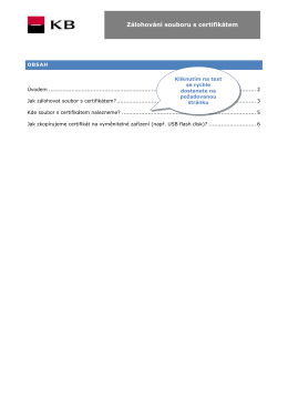 Z&aacute;lohov&aacute;n&iacute; souboru s certifik&aacute;tem