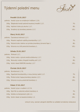 Týdenní polední menu - Hotel Šustr Nasavrky
