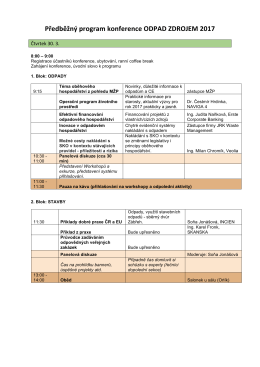 Program  - Institut cirkulární ekonomiky