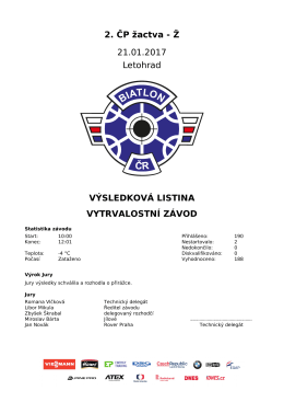 2. ČP žactva - Ž 21.01.2017 Letohrad VYTRVALOSTN&Iacute; Z&Aacute;VOD