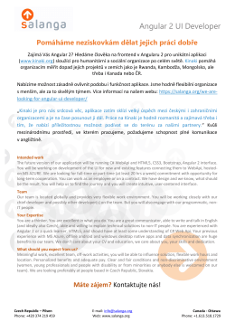 Angular 2 UI Developer