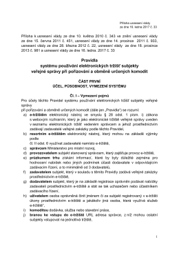 Příloha usnesení vlády ze dne 16. ledna 2017 č. 33