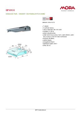 Produktov&yacute; list OP 610 X