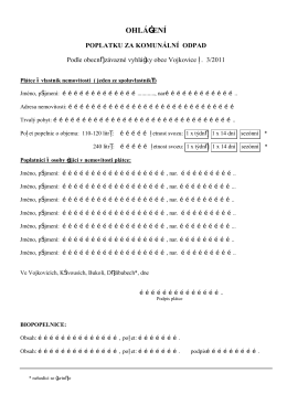 formul&aacute;ř č.1 - Obec Vojkovice